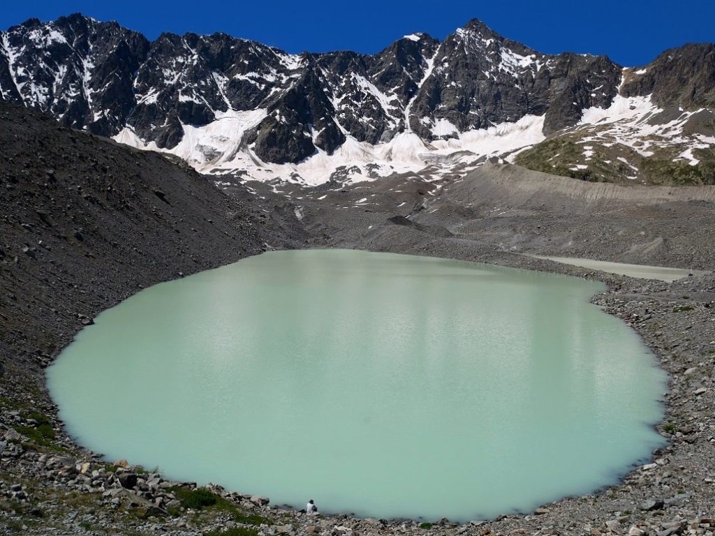 Lac et glacier d'Arsine - massif des Écrins, Alpes