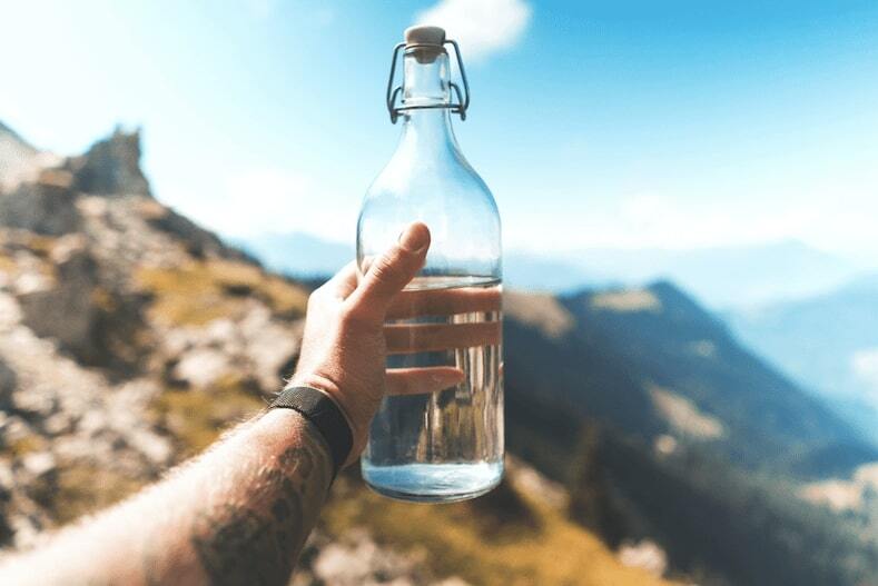 A bottle of water for your hikes